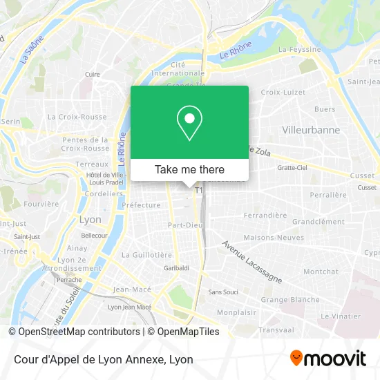 Cour d'Appel de Lyon Annexe map