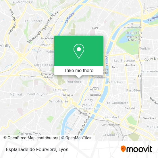 Esplanade de Fourvière map