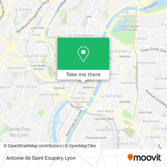 Antoine de Saint-Exupéry map