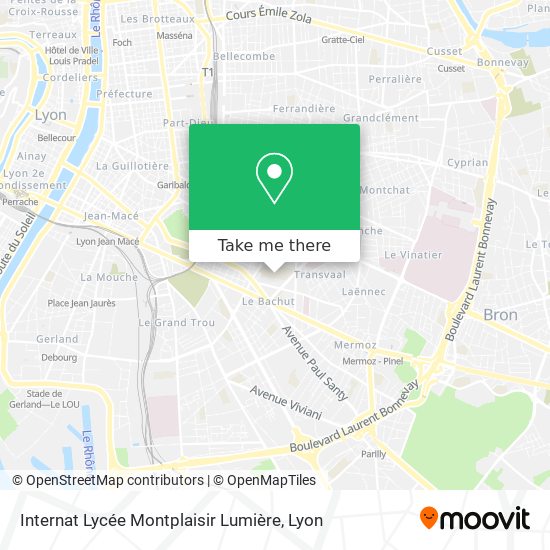 Internat Lycée Montplaisir Lumière map