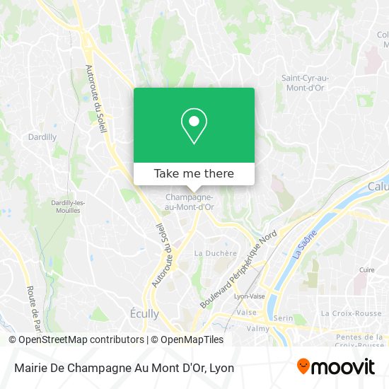 Mairie De Champagne Au Mont D'Or map