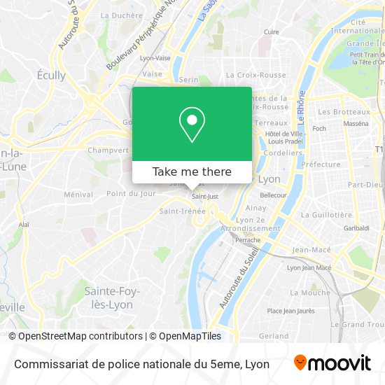 Commissariat de police nationale du 5eme map