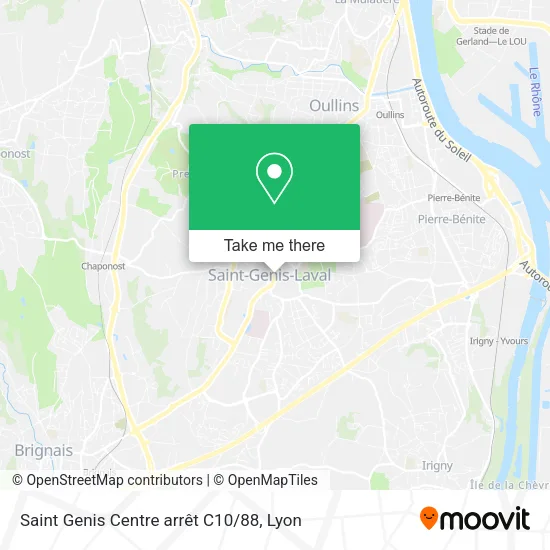 Saint Genis Centre arrêt C10 / 88 map