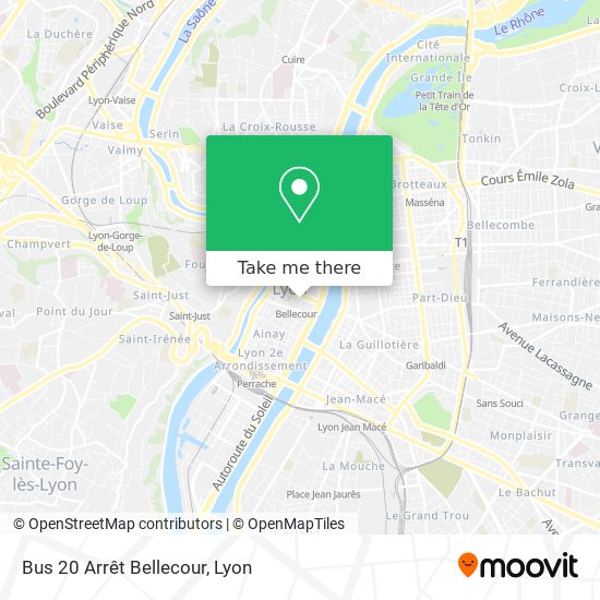 Bus 20 Arrêt Bellecour map
