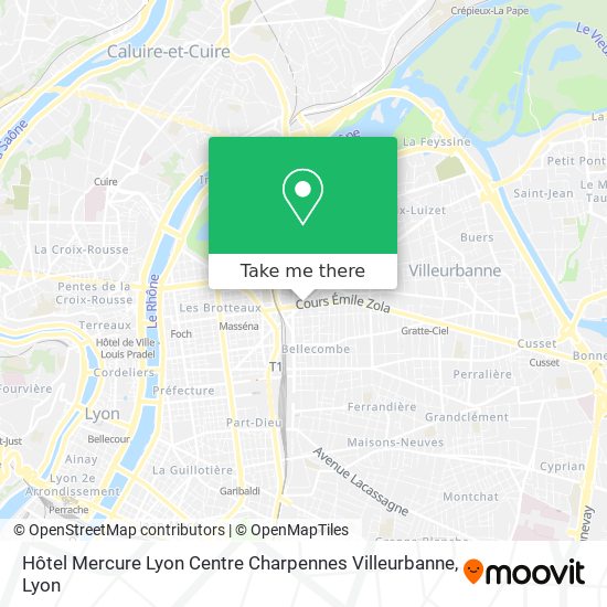 Hôtel Mercure Lyon Centre Charpennes Villeurbanne map