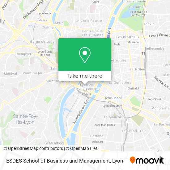 ESDES School of Business and Management map