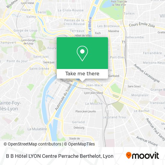 B B Hôtel LYON Centre Perrache Berthelot map