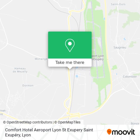 Comfort Hotel Aeroport Lyon St Exupery Saint Exupéry map