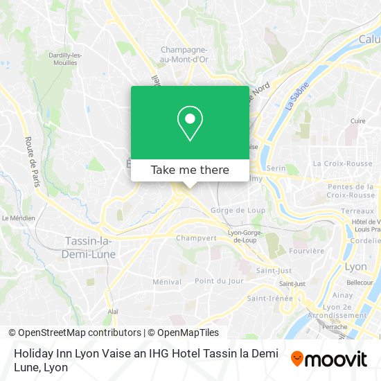 Mapa Holiday Inn Lyon Vaise an IHG Hotel Tassin la Demi Lune