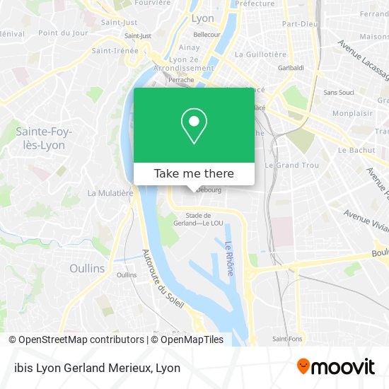 ibis Lyon Gerland Merieux map