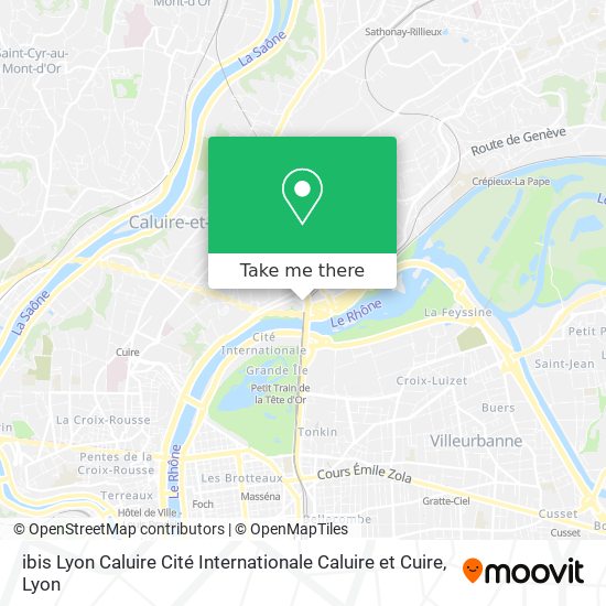 ibis Lyon Caluire Cité Internationale Caluire et Cuire map