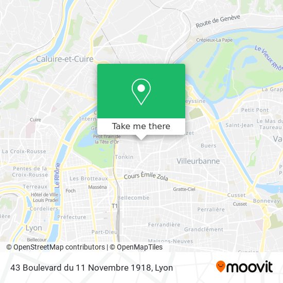 43 Boulevard du 11 Novembre 1918 map
