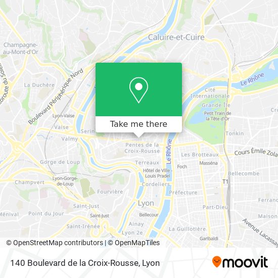 Mapa 140 Boulevard de la Croix-Rousse