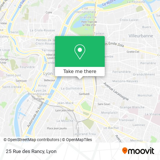 Mapa 25 Rue des Rancy