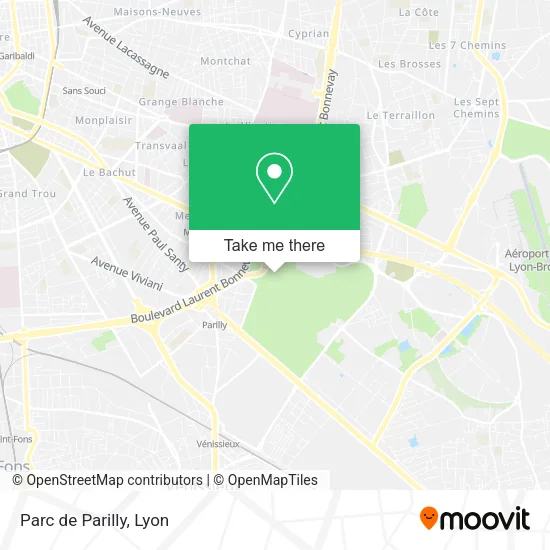 Parc de Parilly map