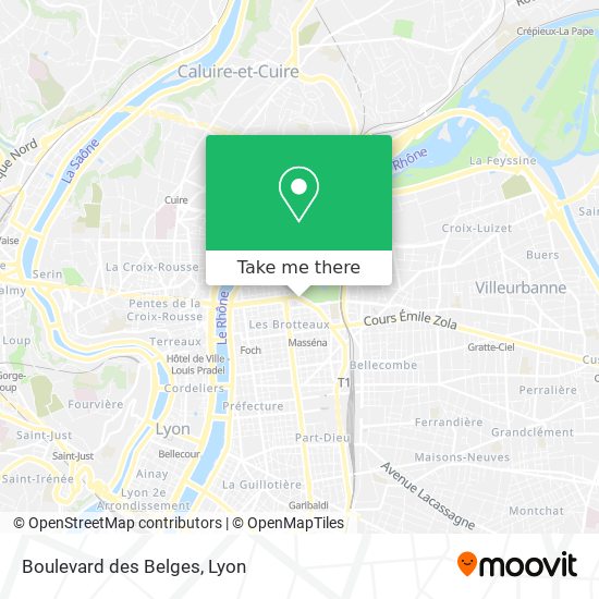 Mapa Boulevard des Belges