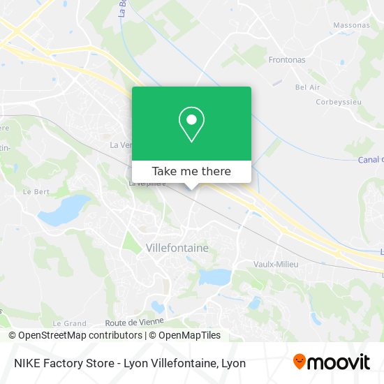 NIKE Factory Store - Lyon Villefontaine map