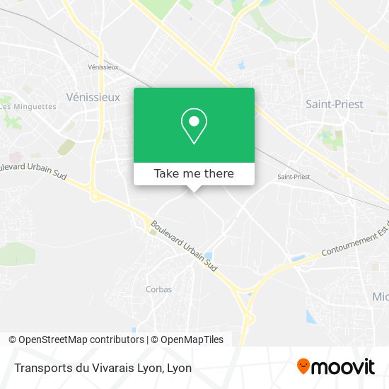 Mapa Transports du Vivarais Lyon