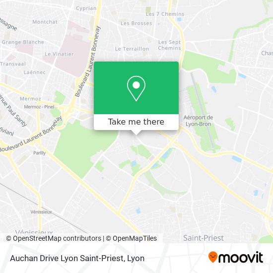 Auchan Drive Lyon Saint-Priest map