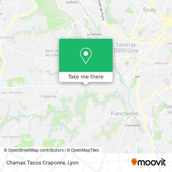 Chamas Tacos Craponne map