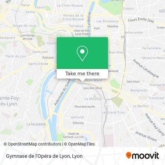 Gymnase de l'Opéra de Lyon map