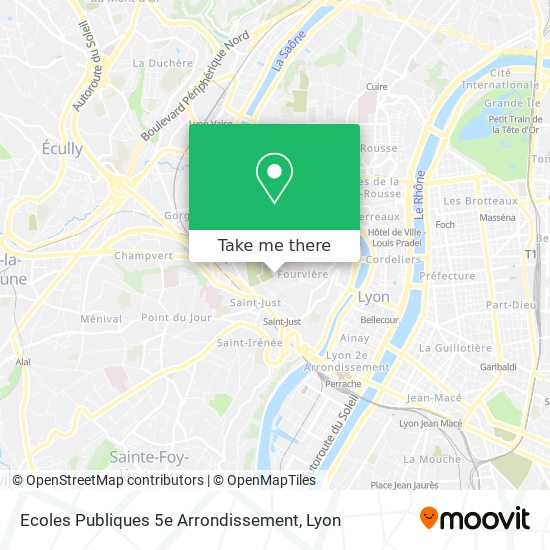 Mapa Ecoles Publiques 5e Arrondissement