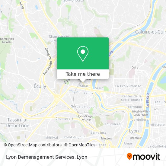 Mapa Lyon Demenagement Services