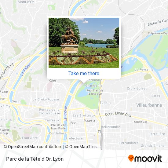 Parc de la Tête d'Or map