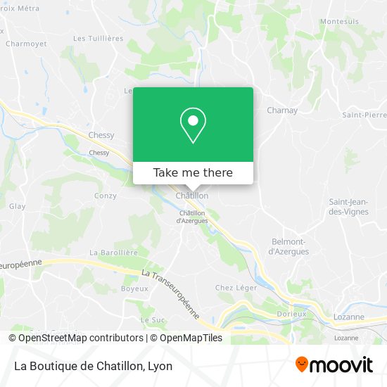 Mapa La Boutique de Chatillon