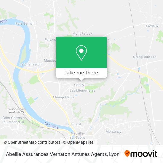 Abeille Assurances Vernaton Antunes Agents map