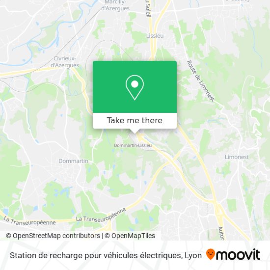 Station de recharge pour véhicules électriques map