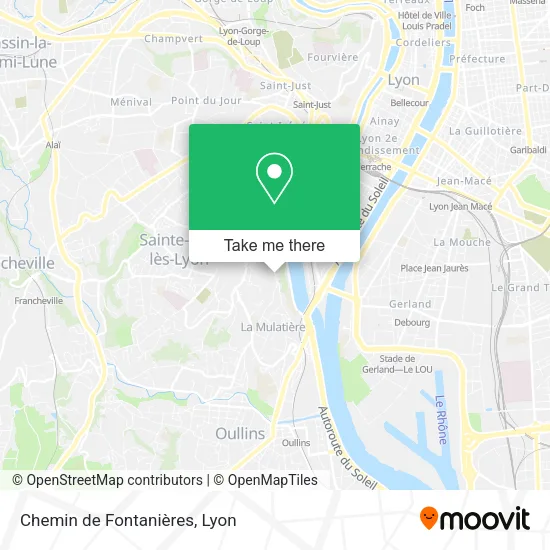 Chemin de Fontanières map