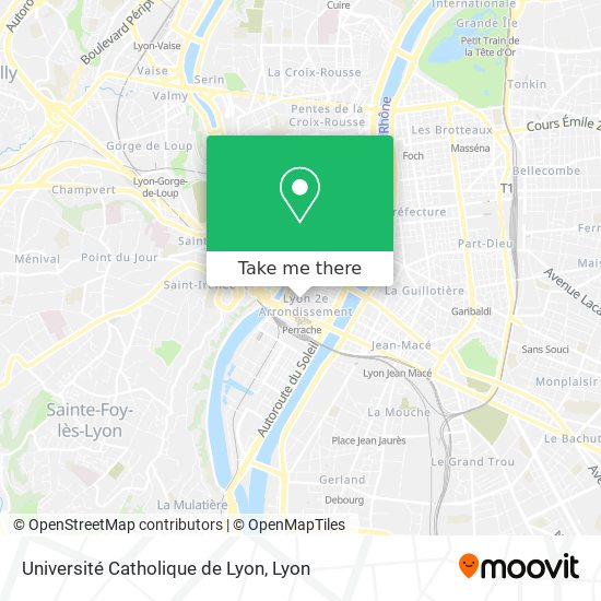 Mapa Université Catholique de Lyon