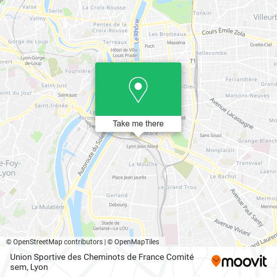 Union Sportive des Cheminots de France Comité sem map