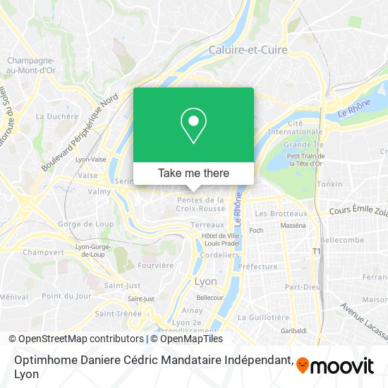 Optimhome Daniere Cédric Mandataire Indépendant map
