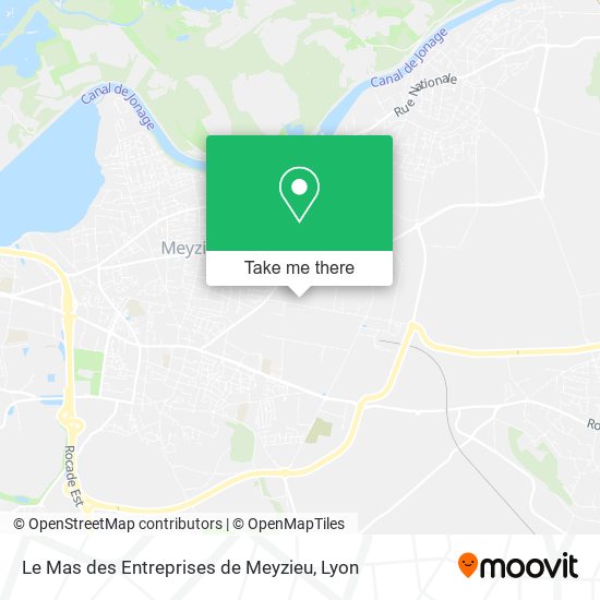 Le Mas des Entreprises de Meyzieu map