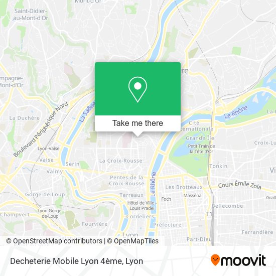 Mapa Decheterie Mobile Lyon 4ème