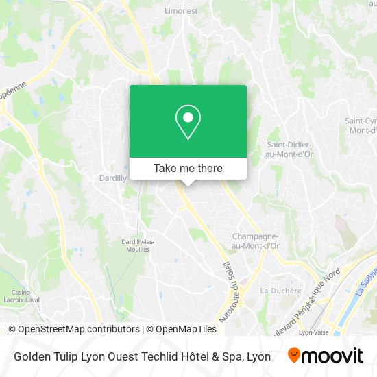 Golden Tulip Lyon Ouest Techlid Hôtel & Spa map