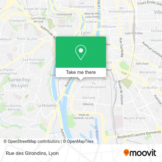 Rue des Girondins map