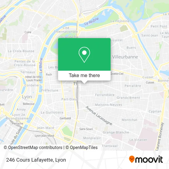 246 Cours Lafayette map
