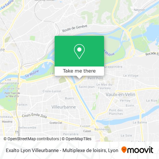 Exalto Lyon Villeurbanne - Multiplexe de loisirs map