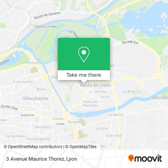Mapa 3 Avenue Maurice Thorez
