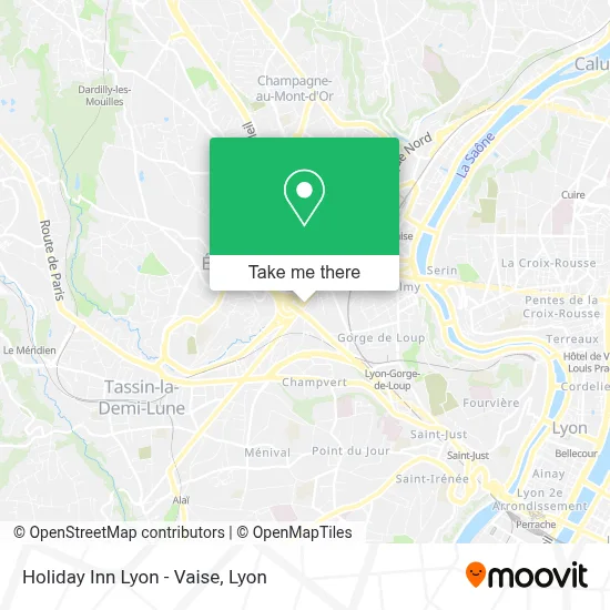 Holiday Inn Lyon - Vaise map
