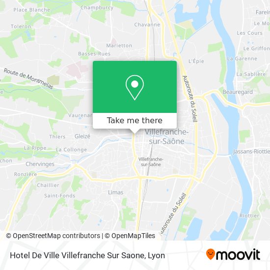 Hotel De Ville Villefranche Sur Saone map