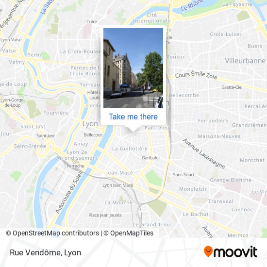 Rue Vendôme map