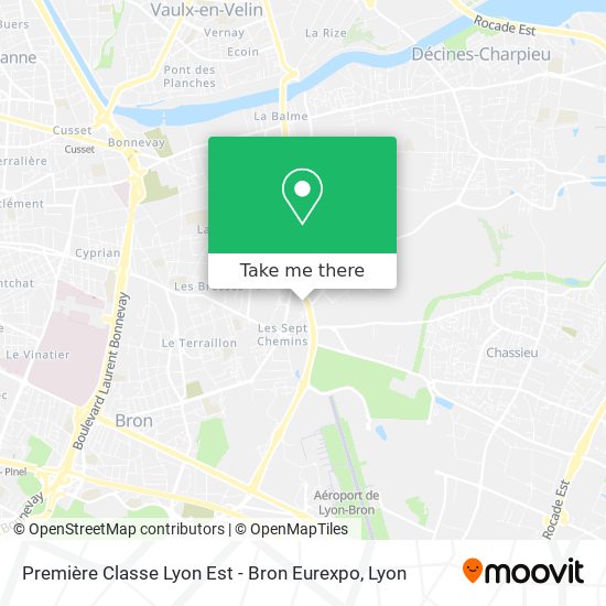 Première Classe Lyon Est - Bron Eurexpo map