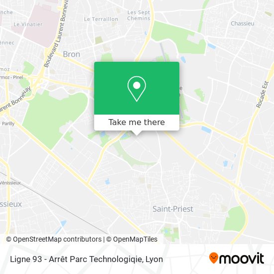 Ligne 93 - Arrêt Parc Technologiqie map