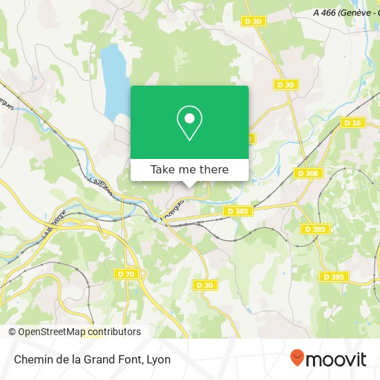 Mapa Chemin de la Grand Font