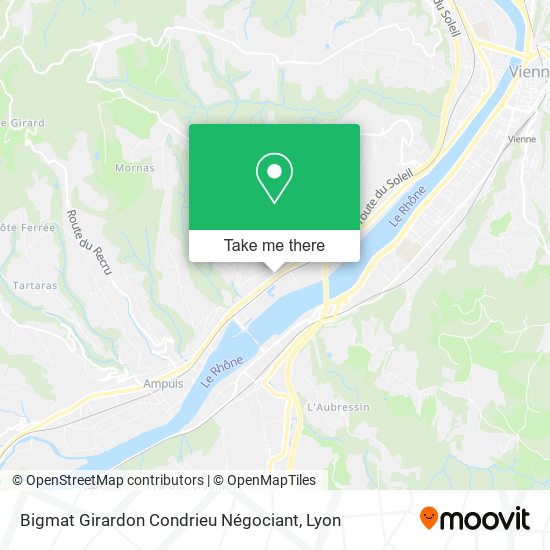 Bigmat Girardon Condrieu Négociant map