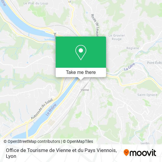 Office de Tourisme de Vienne et du Pays Viennois map